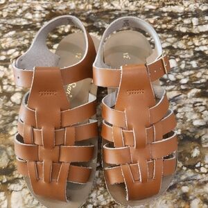 Brown Leather Kids Sandals